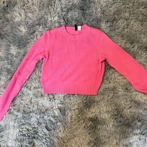 H&M Vibrant Pink Crew Neck Sweater